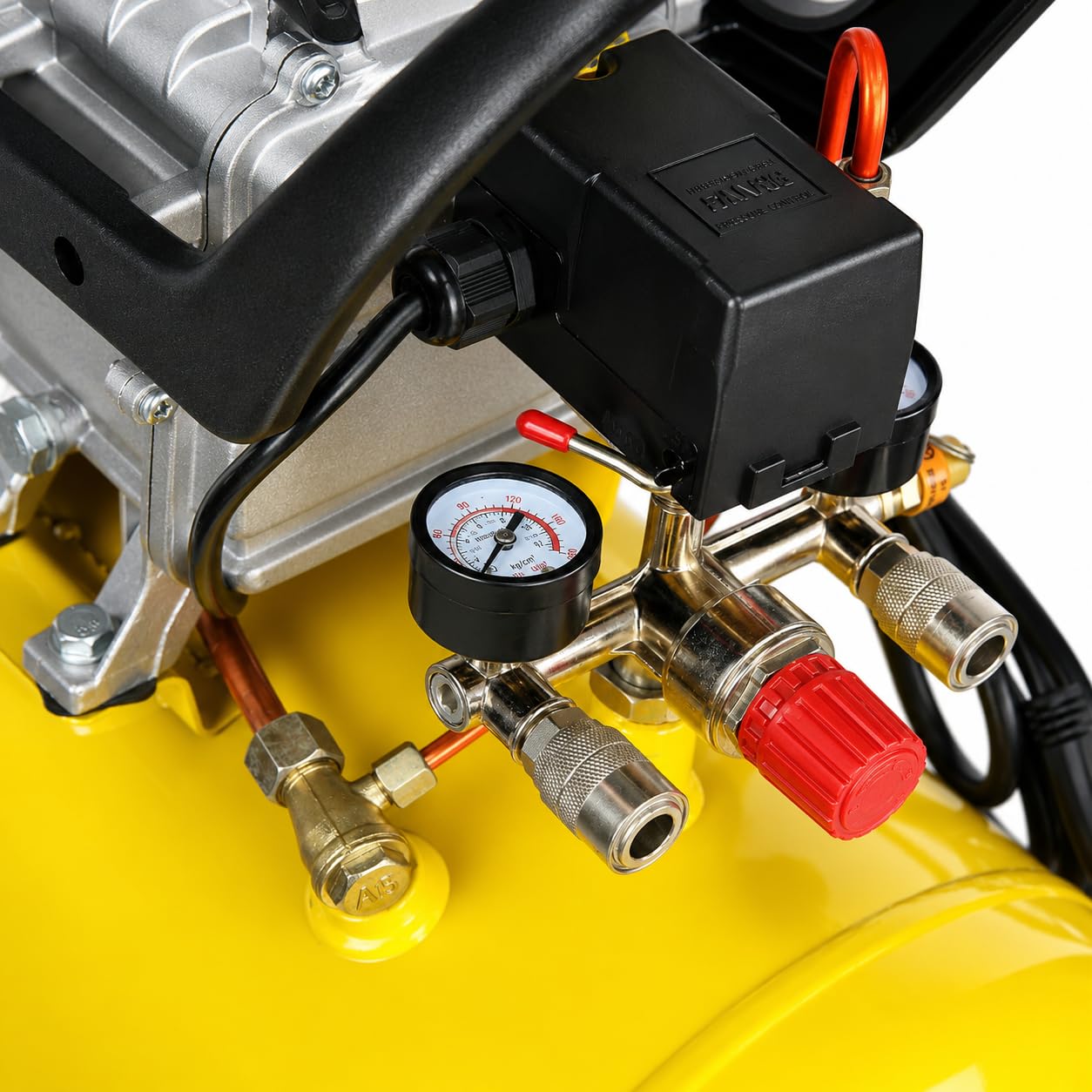 Stark USA 3.5HP 10 Gallons Air Compressor Tank Ultra Quiet Horizontal Tank Adjustable Pressure Ideal for DIY, Home & Garage Applications, 8.37 CFM