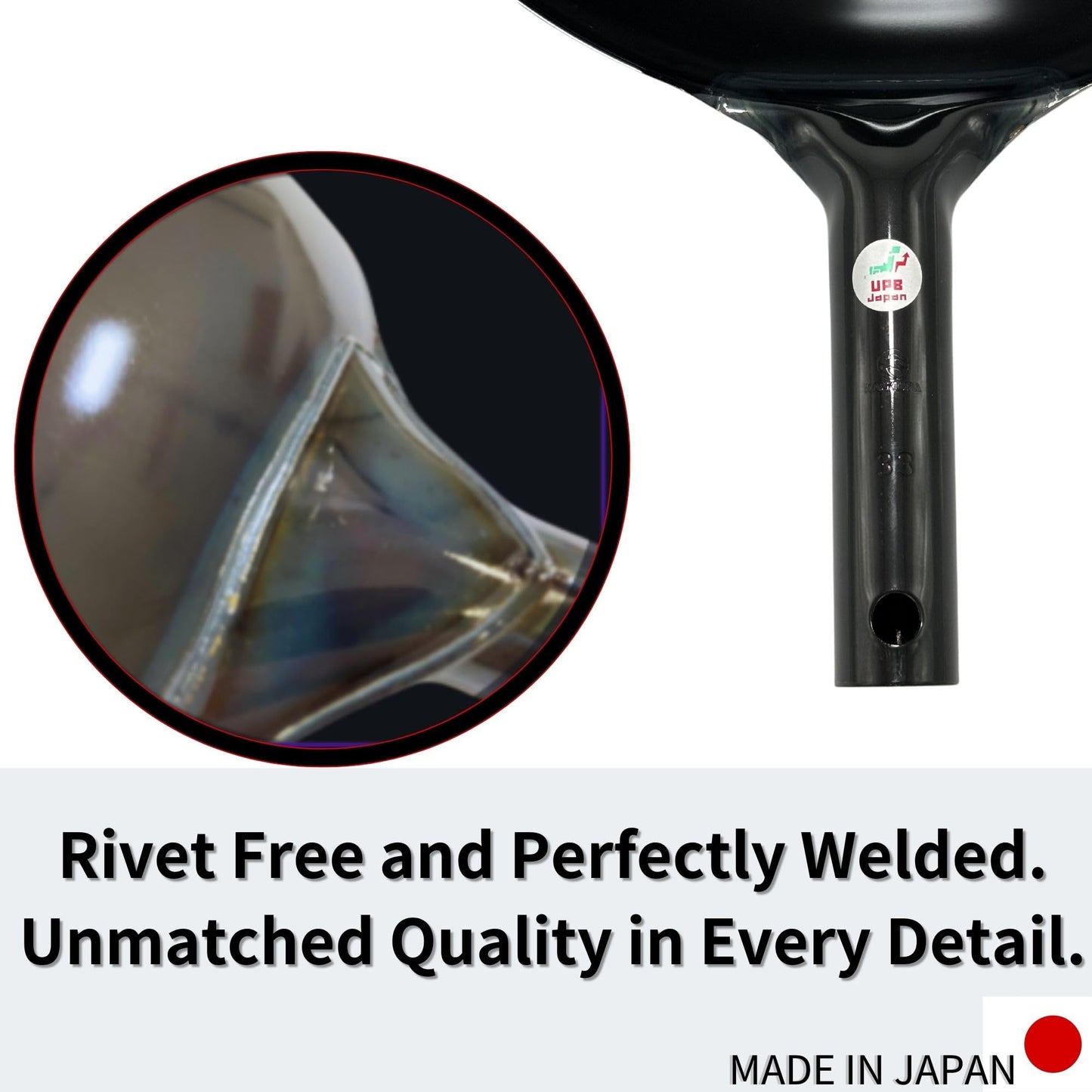 UPB Japan Kanda Iron Beijing Wok - Lightweight and Durable - Perfect for Authentic Japanese Cooking - 15.3 inch 39cm
