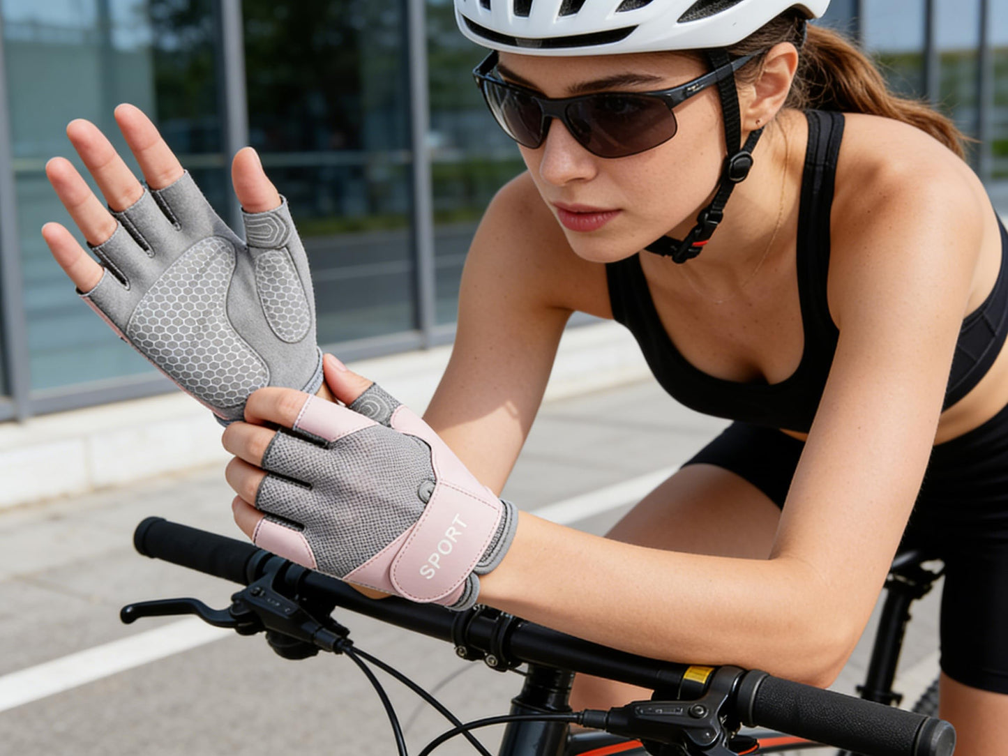 Utaly Breathable Workout Gloves Women & Men Half Finger Gym Gloves Anti-Slip Shock Absorption Lightweight Exercise Gloves for Weightlifting, Cycling, Yoga, Training & Fitness