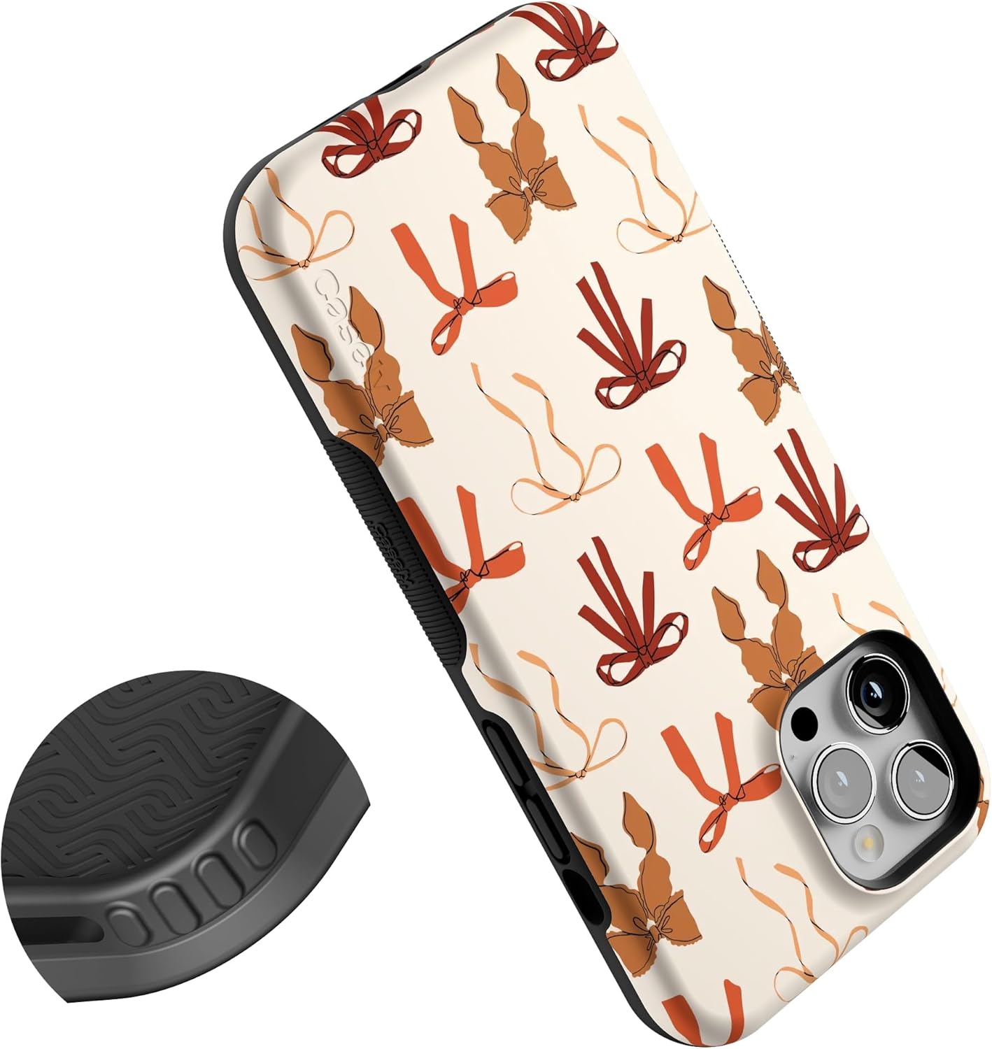 Casely 12 iPhone Pro Max Case | Fall Girlie | Pumpkin Spice Bows | Bold Protective Design | MagSafe Compatible Design