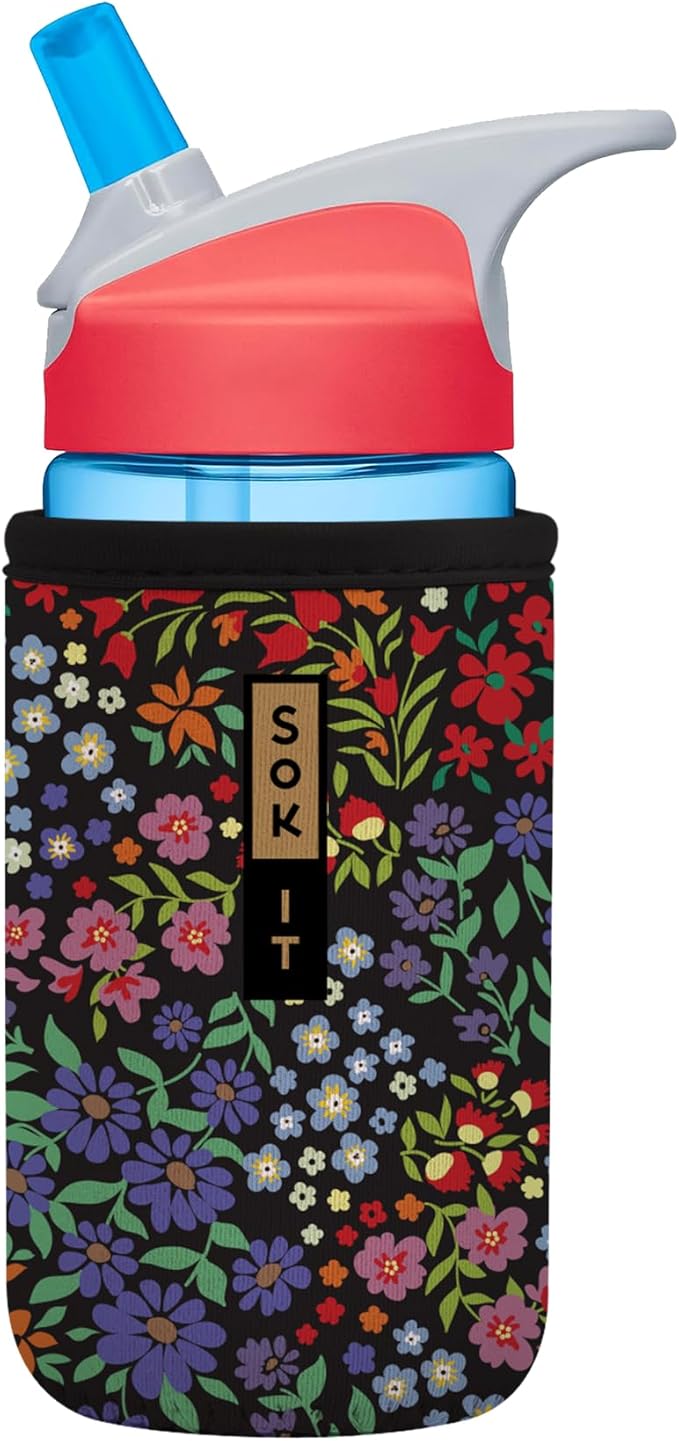 Sok It BotlSok Water Bottle Sleeve Insulated Neoprene Cover (Picnic Basket, Fits 12oz CamelBak or Nalgene)