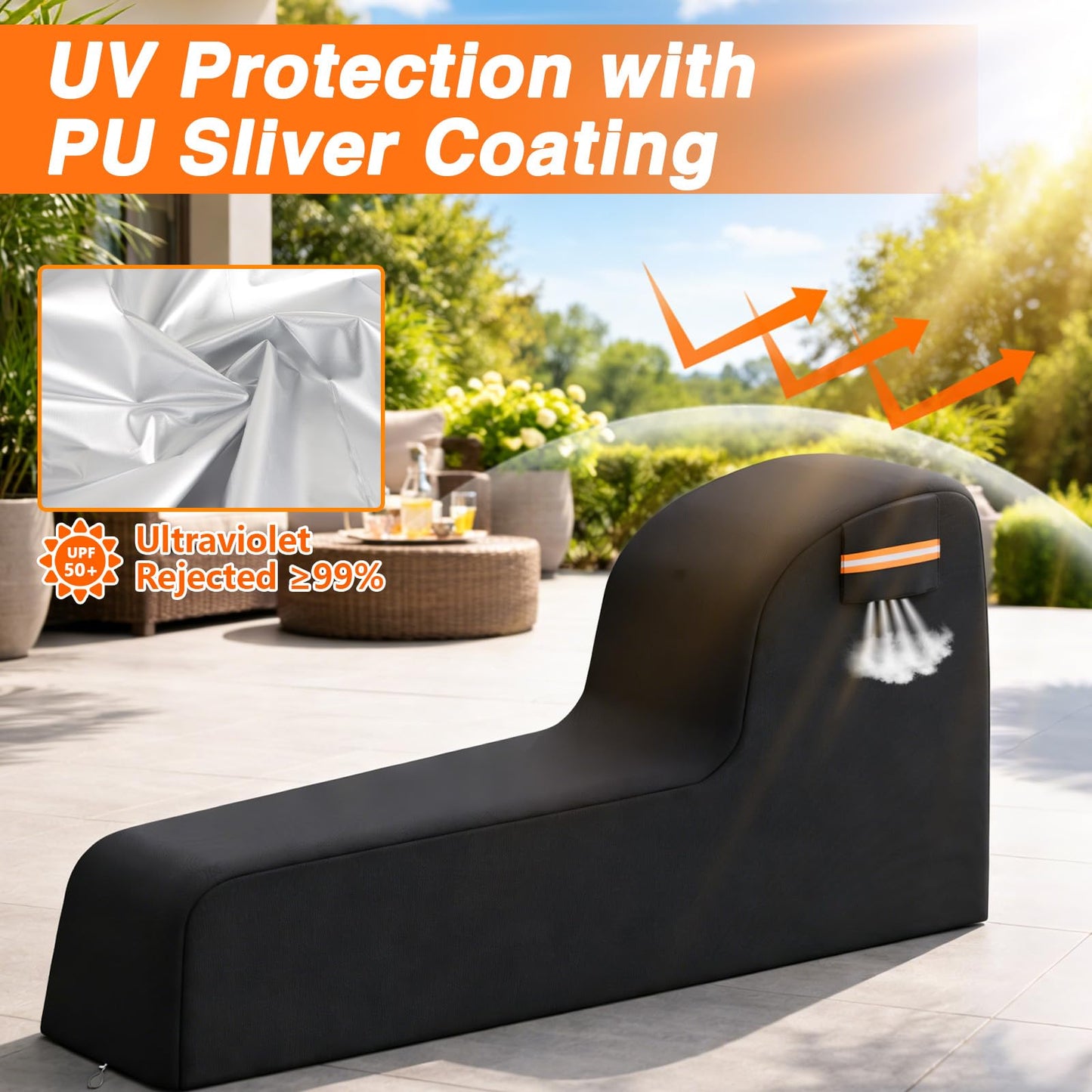 EVRBUL Rowing Machine Cover 95" L x 24" W x 40" H Heavy Duty 420D Waterproof Dust-Proof Rower Cover for Concept 2 Rowing Machine with Air Vents Reflective Strip Drawstring