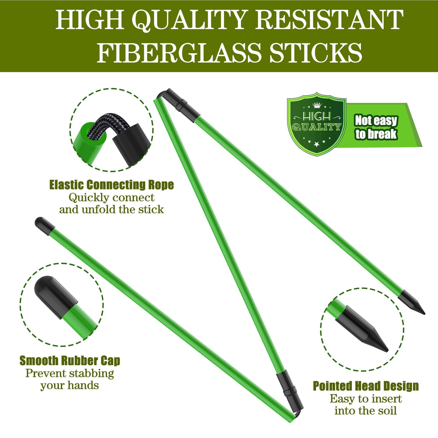 Seticek Golf Alignment Sticks 2 Pack,Upgraded 48" Collapsible Alignment Stick Golf Training Aid for Aiming, Putting, Swing Trainer, Golf Training Sticks with Clear Tube Case（Green）