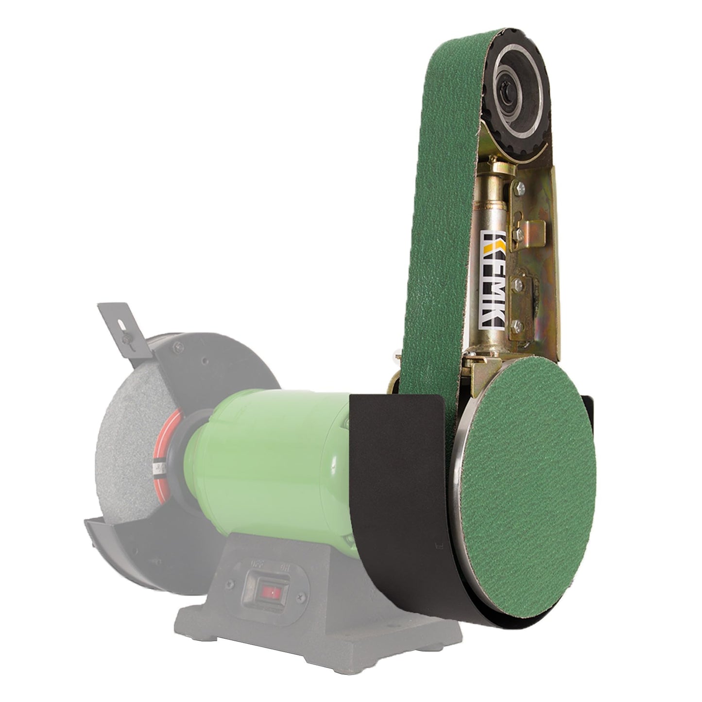 KFMK 2“x 36" Belt Sander Attachment for Bench Grinder, 2x36-inch Belt and 7-inch Disc, 5/8-inch Arbor for 8" inch bench grinder, BD3627B Updated Model