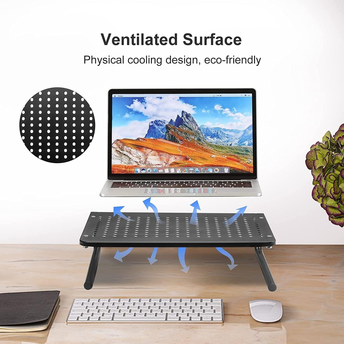 4 Inches (MST004) suptek Monitor Stand Riser for Computer,Laptop,Printer, Notebook and All Flat Screen Display