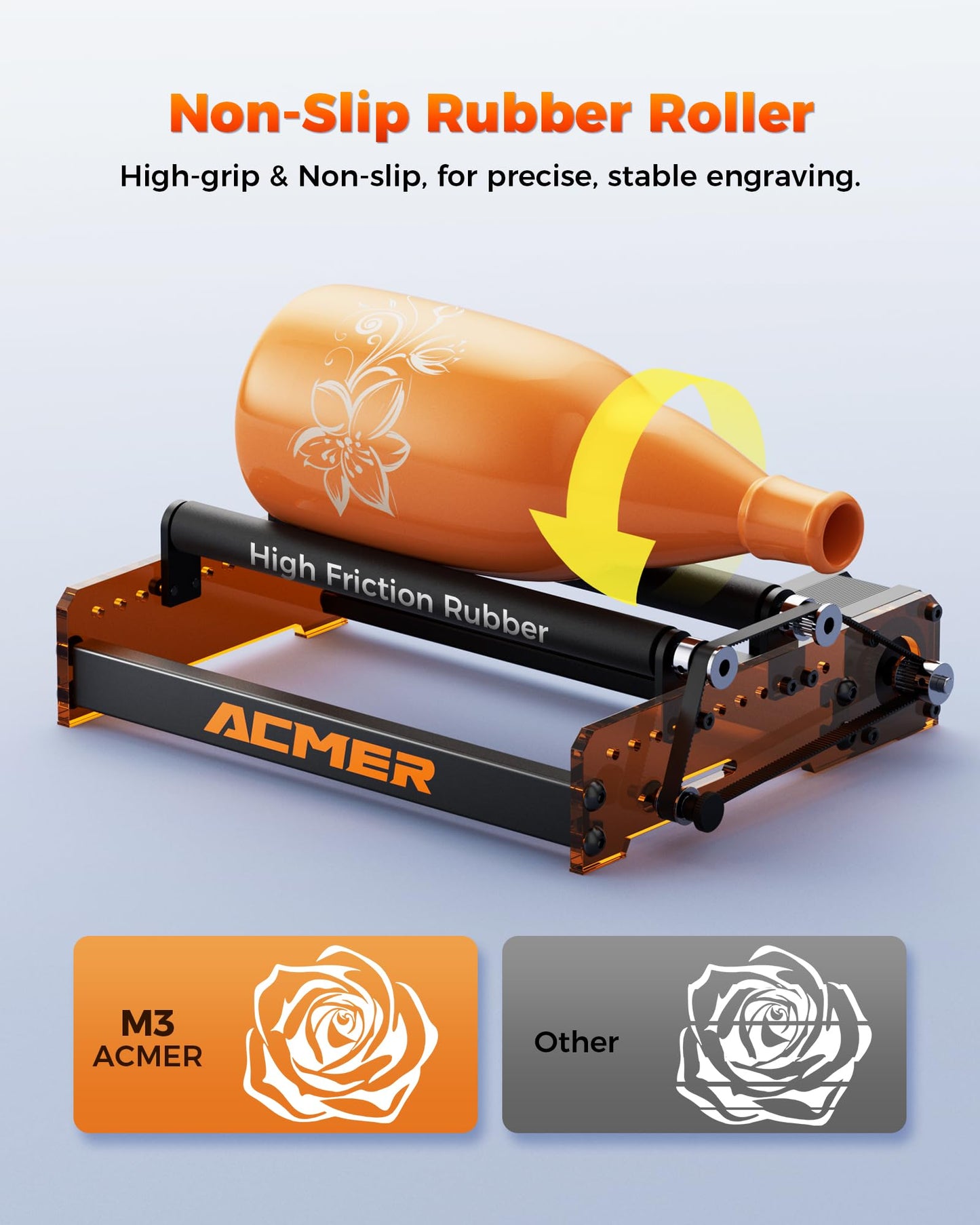 ACMER P1 S Pro 6W Laser Engraver and M3 Laser Rotary Roller