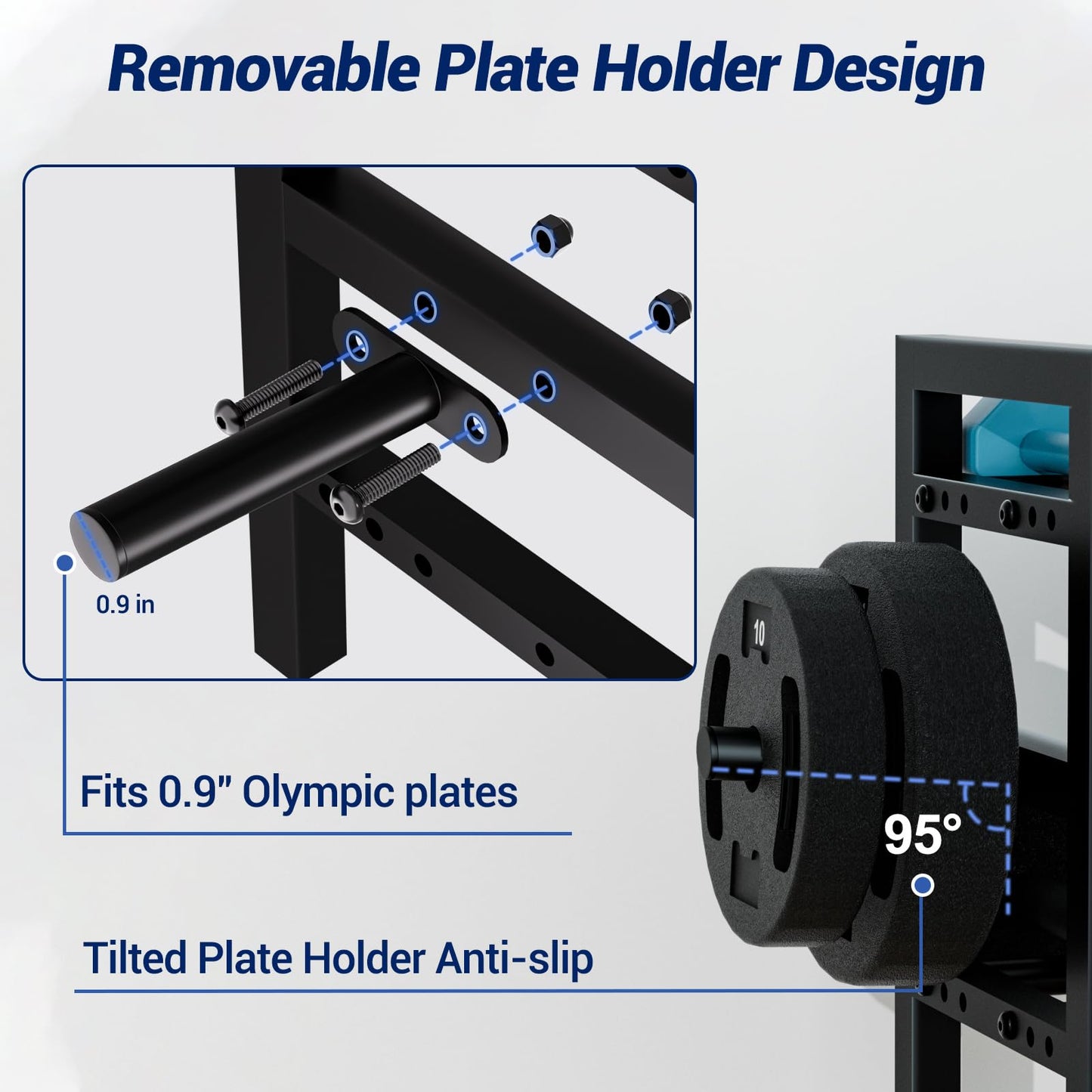 Dumbbell Rack Stand Only 2-Tier 20 IN Length Adjustable Small Weight Rack For Home Gym Dumbbells Kettlebell,350LB Capacity Heavy-Duty Compact Dumbbell Holder