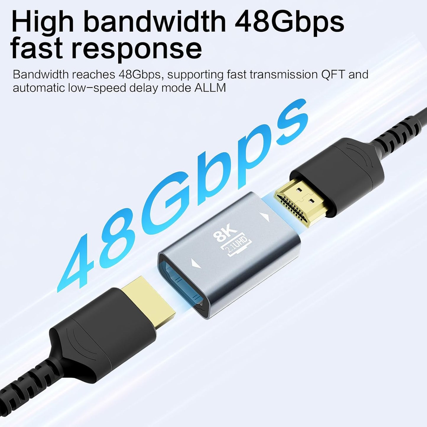 BMKZAYR 8K 4 Pack, 8K@60Hz 2.1 8K@60Hz 4K@120Hz 120UHD, 3D, HDMI to HDMI Coupler Female to Female Extension Adapter