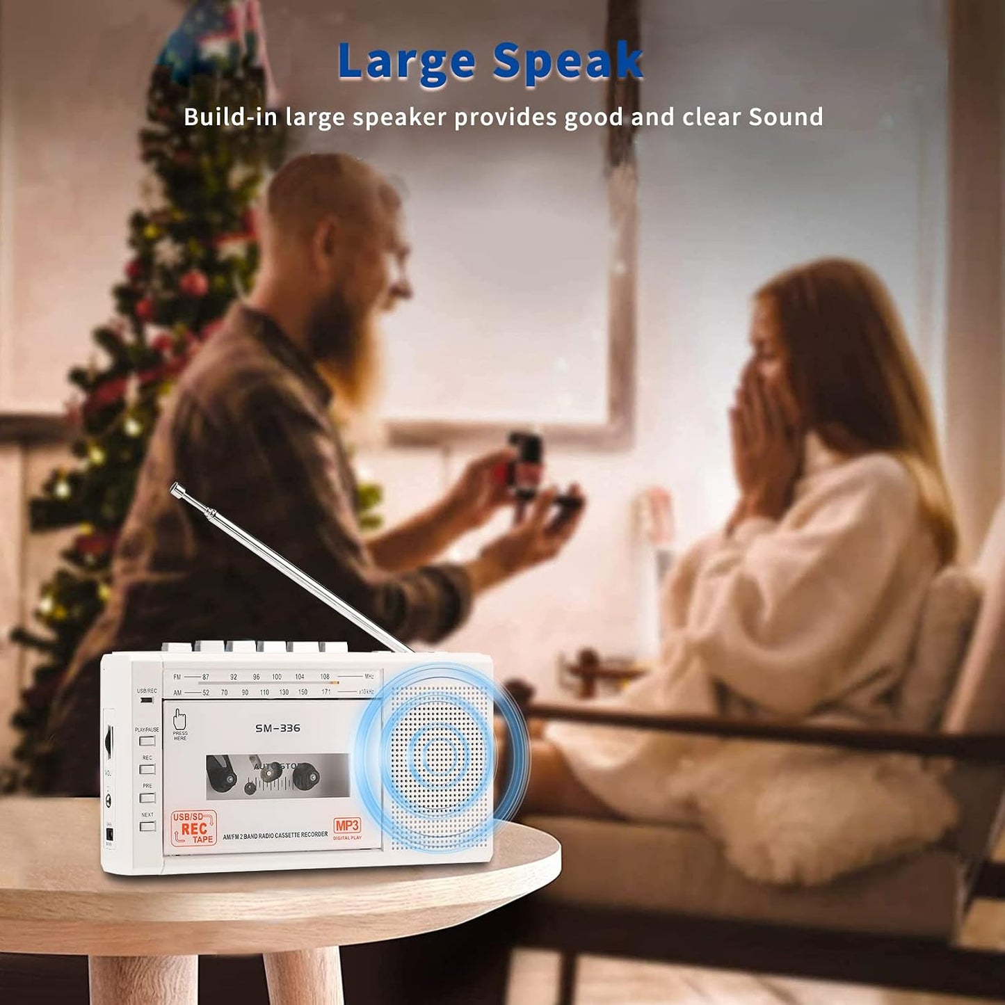 Cassette Cassette 4 SEMIER Small Player Recorder, to Digital Converter via USB or Micro SD Card, Powered by AC or AA