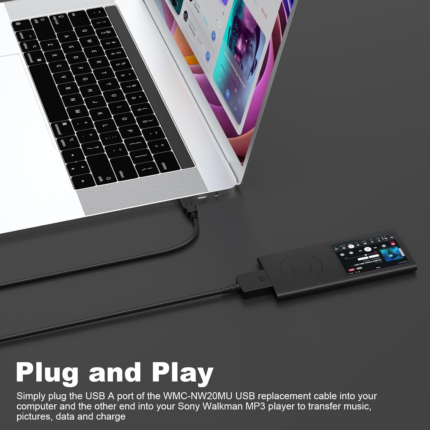 MP3 MP4 NWZ-A726 A728 A729 A815 A816 S616 S618 S716 S718 (4 Replacement Player Charger Charging Cord Compatible