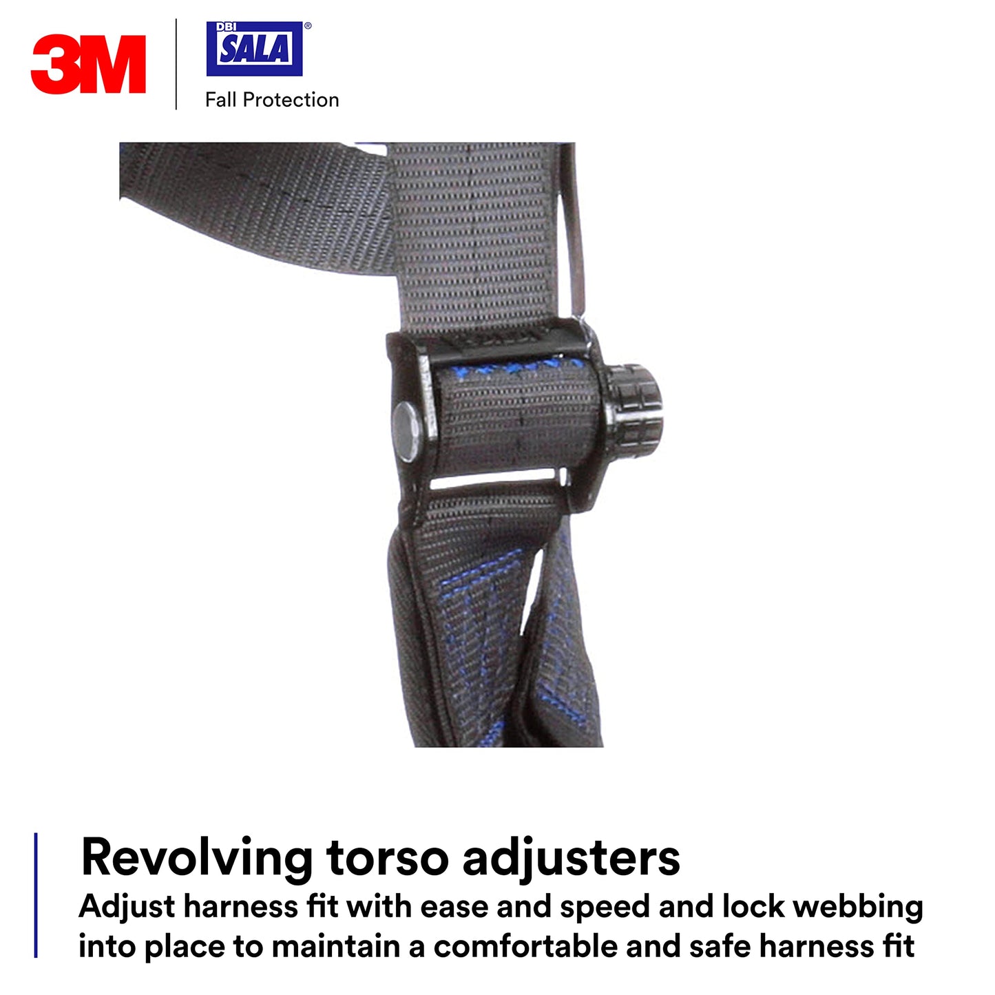 3M 1113004 DBI-SALA ExoFit X300 Comfort Vest Safety Harness Fall Protection, OSHA, ANSI, General Industry, Aluminum Back D-Ring, Auto-Locking Quick Connect Leg and Chest Straps, Medium