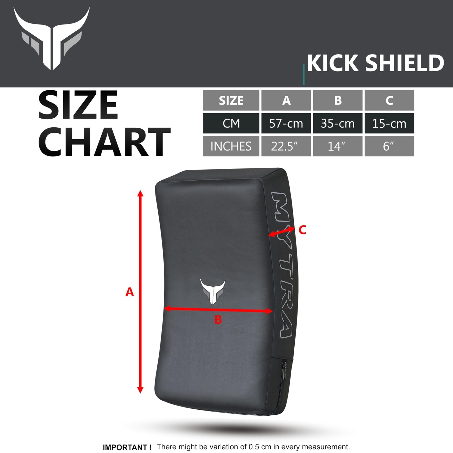 Mytra Fusion Kick Shield Curved MMA Strike Shield Muay Thai Training Strike pad Kicking Striking Shield Focus for Kickboxing Taekwondo & Martial Arts x 1 Single Unit (Black)