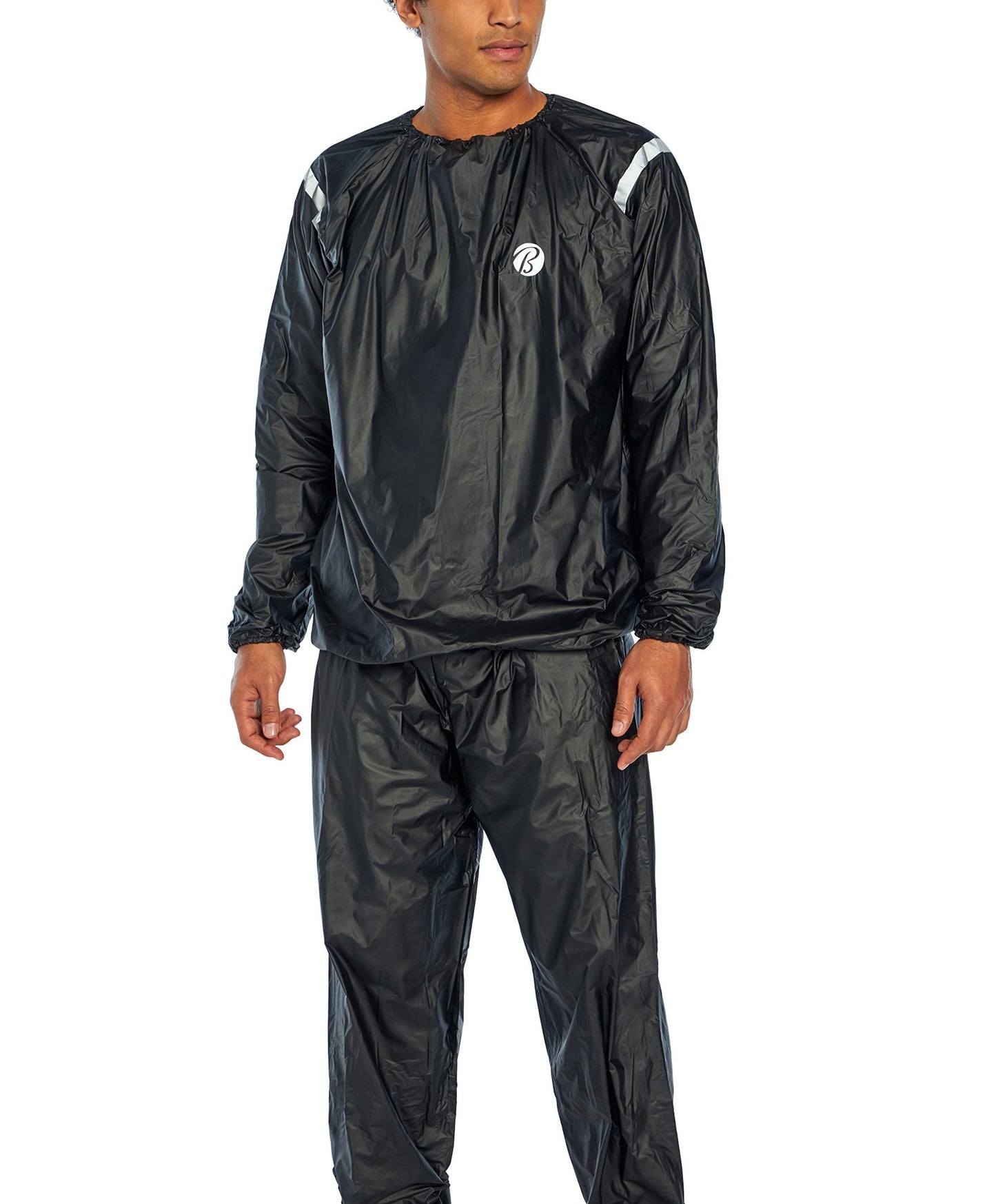Bally Total Fitness Men's Sauna Suit, Black, Large-X-Large
