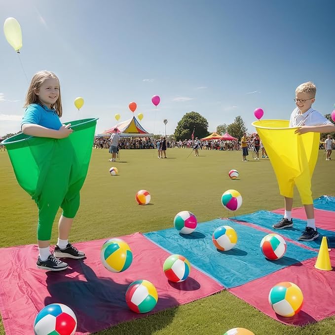 Giant Granny Pants Toss Game Set - Funny Outdoor Party Game with 1 Pair of Giant Pants, 6 Bouncy Balls & Air Pump - Hilarious Fun for Backyards, Families, Adults, Reunions & Team Building