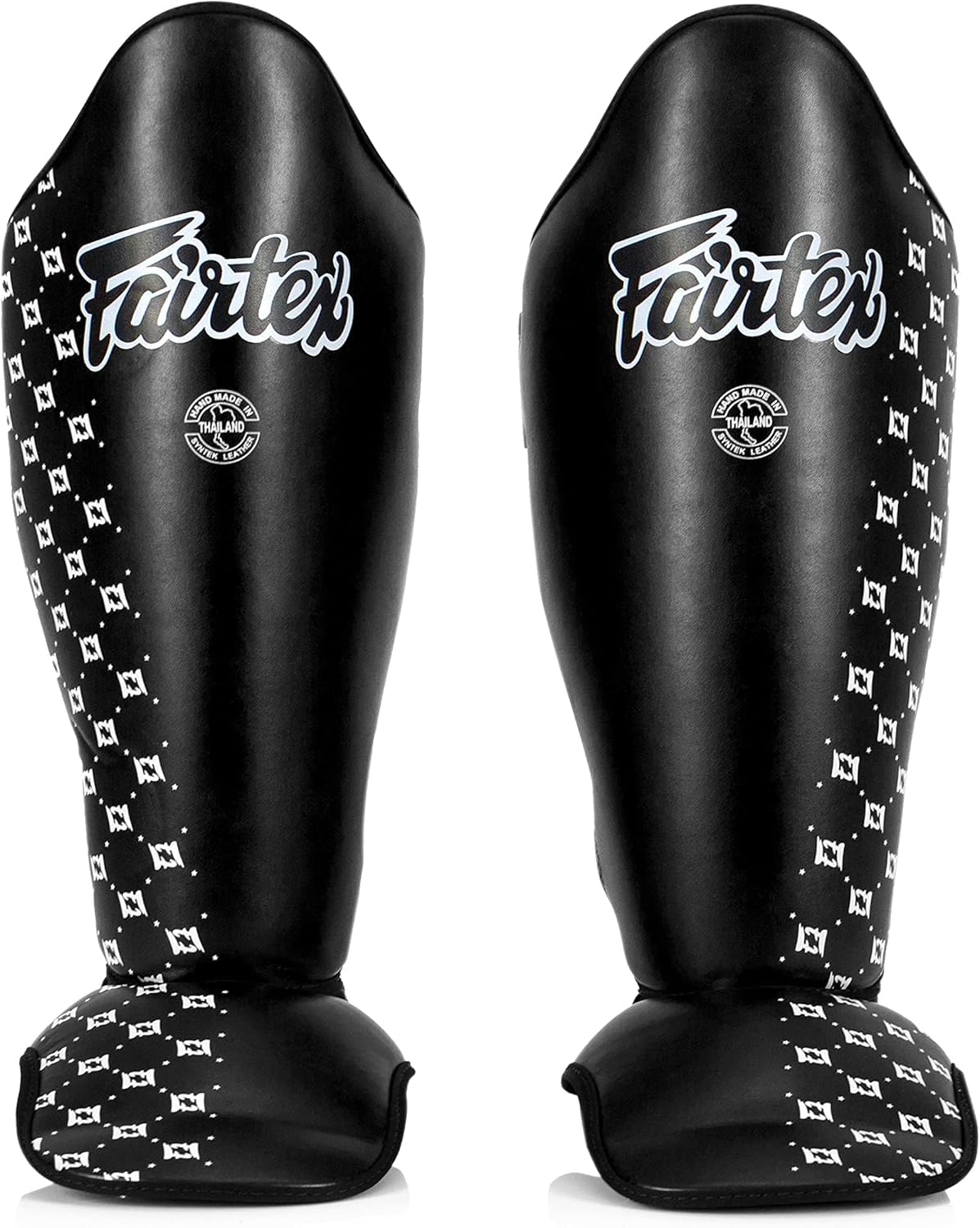 Fairtex SP5 Muay Thai Shin Guards for Men, Women, Kids | Shinguards are Premium, Lightweight & Durable | Extended Protection to Avoid shin splints During Training or Sparring - Medium,Black