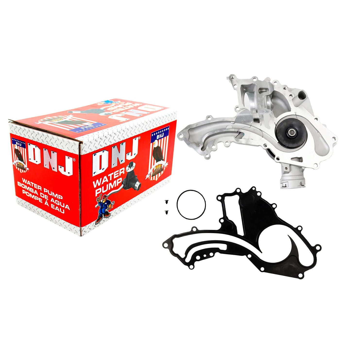 DNJ WP4450 Water Pump for 2011-2015 Mercedes-Benz CL550, CLS550, E550 4.7L V8 32V DOHC 4663cc