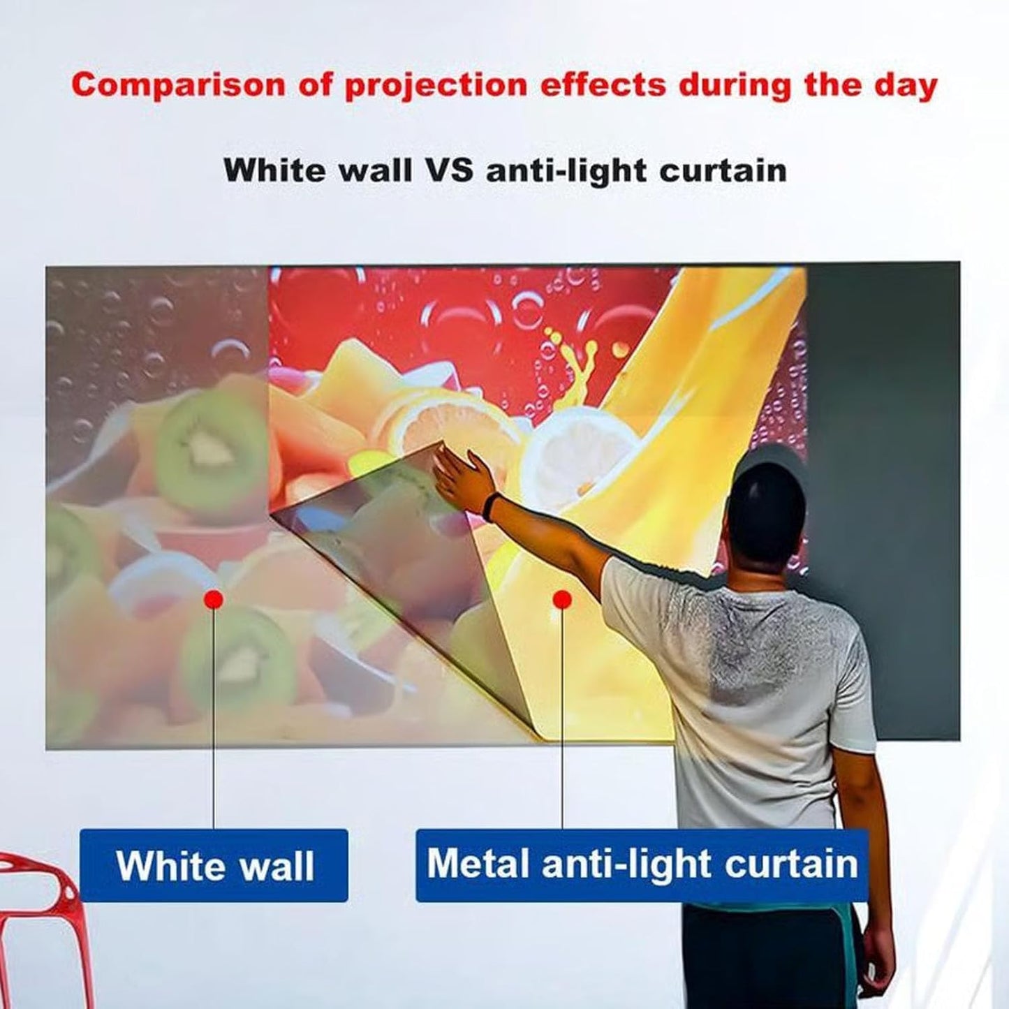 Generic 4k 16:9 Screen,160Wide (120in) Metal Lightproof Foldable Portable Movie Screen, HD Anti Light Projector Viewing
