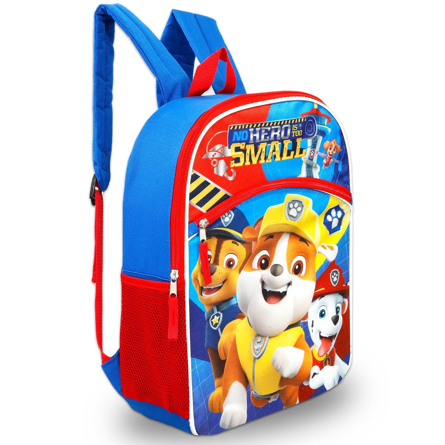 Paw Patrol Backpack and Lunch Box Set - Bundle with 16" School Backpack, Lunch Bag, Tattoos, Water Bottle, More | Paw Patrol School Bag for Kids, Boys, Girls