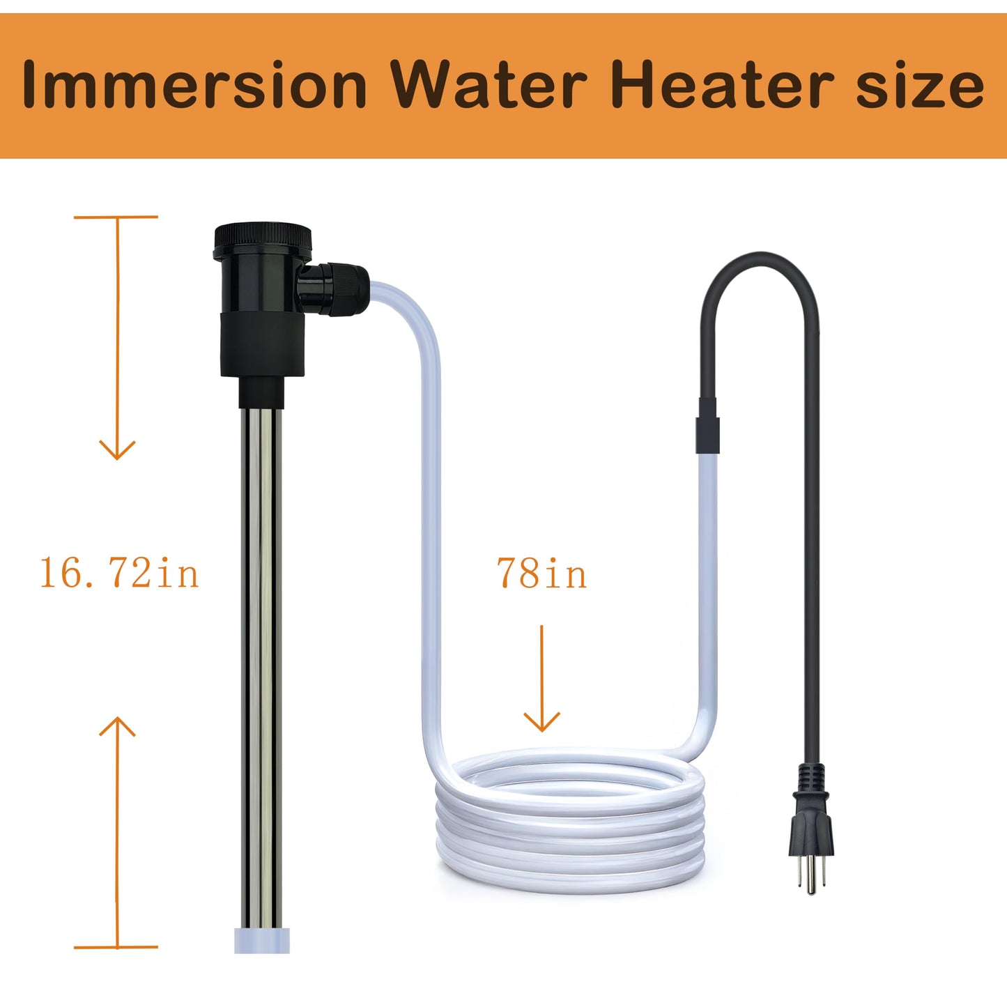 LASTINGCAPE 1800W Fully Submersible Pool & Hot Tub Portable Electric Immersion Water Heater with WiFi Timer, Auto Shut Off and Temp Control for Swimming Pool, Above Ground Pool, Bathtub and Baptistry