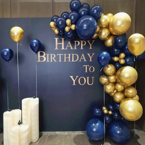 Navy Blue Balloons - 100 Pack 12-Inch Round Helium Balloons for Graduation & Birthday Decor