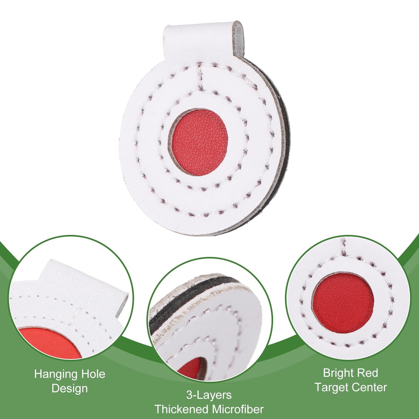 PATIKIL Microfiber Bullseye Targets 4cm, 7Pcs Competition Game Target Shooting Practice Fabric Pad Disc Accuracy Training Tool Outdoor Hunting Accessories