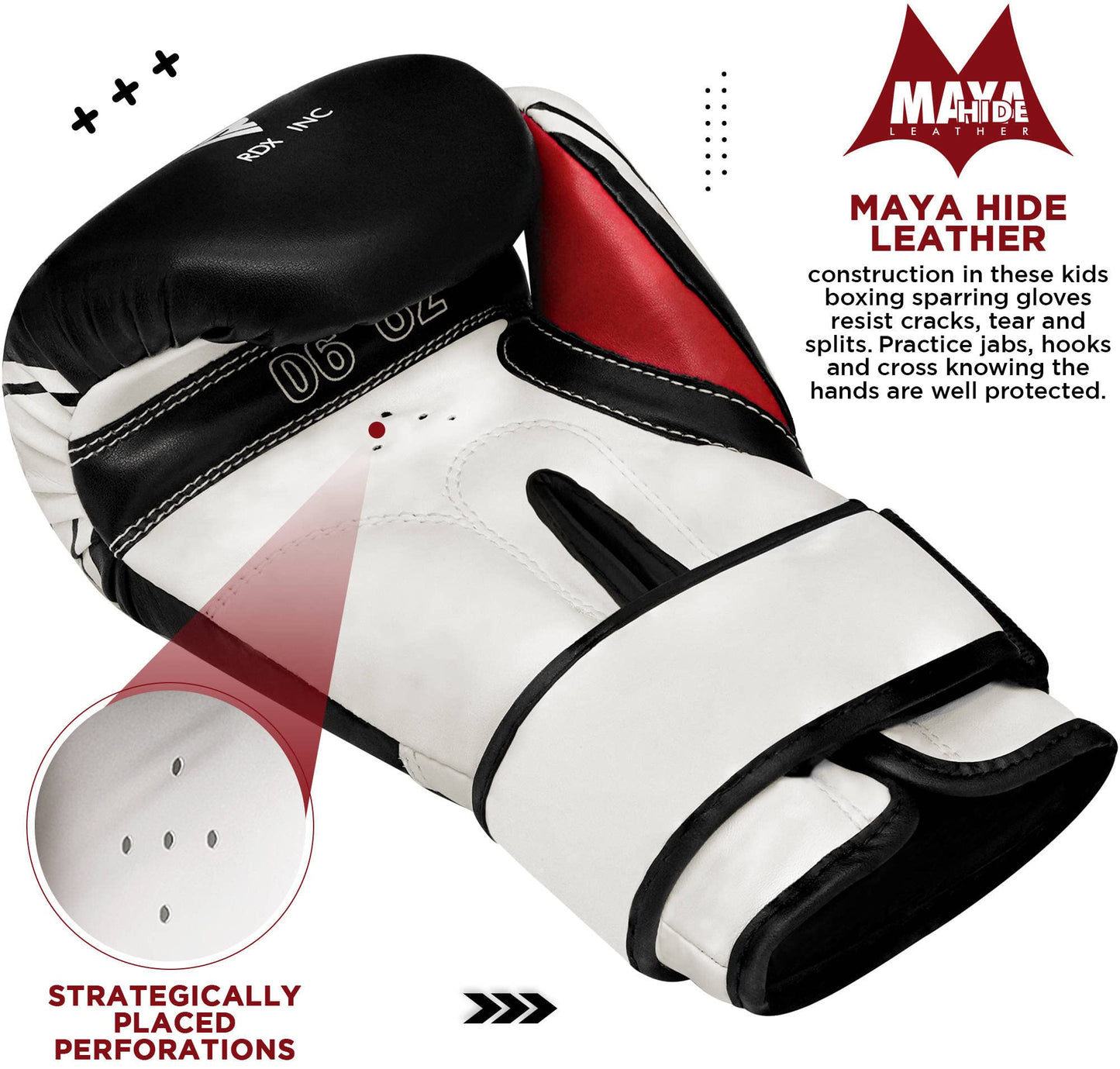 RDX Kids Punching Bag 2FT, Heavy Filled Boxing Set, Non Tear Maya Hide Leather Junior Hanging Bag, Kickboxing MMA Grappling Muay Thai Taekwondo Karate BJJ Workout Training