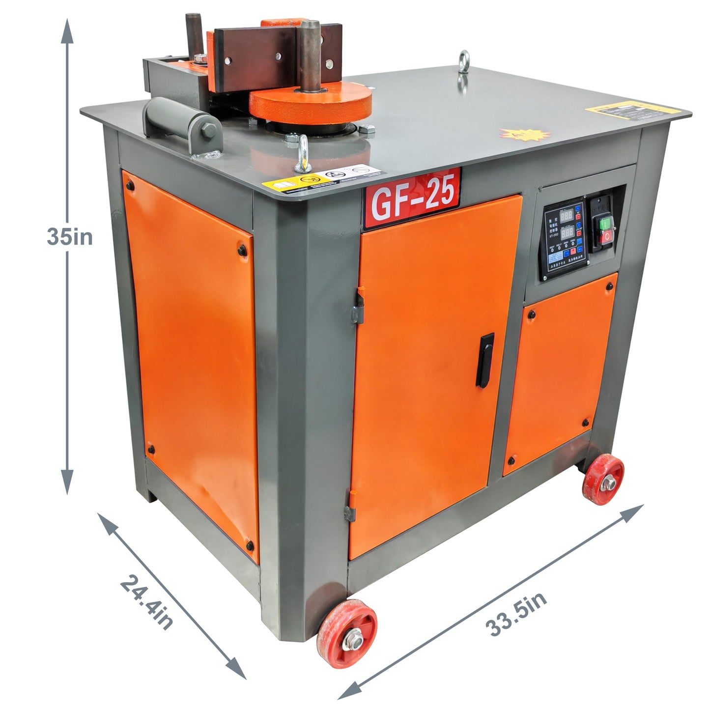 TECHTONGDA Rebar Bender Steel Bar Hoop Bending Machine for Φ18-22mm Steel Bar CNC Panel 220V