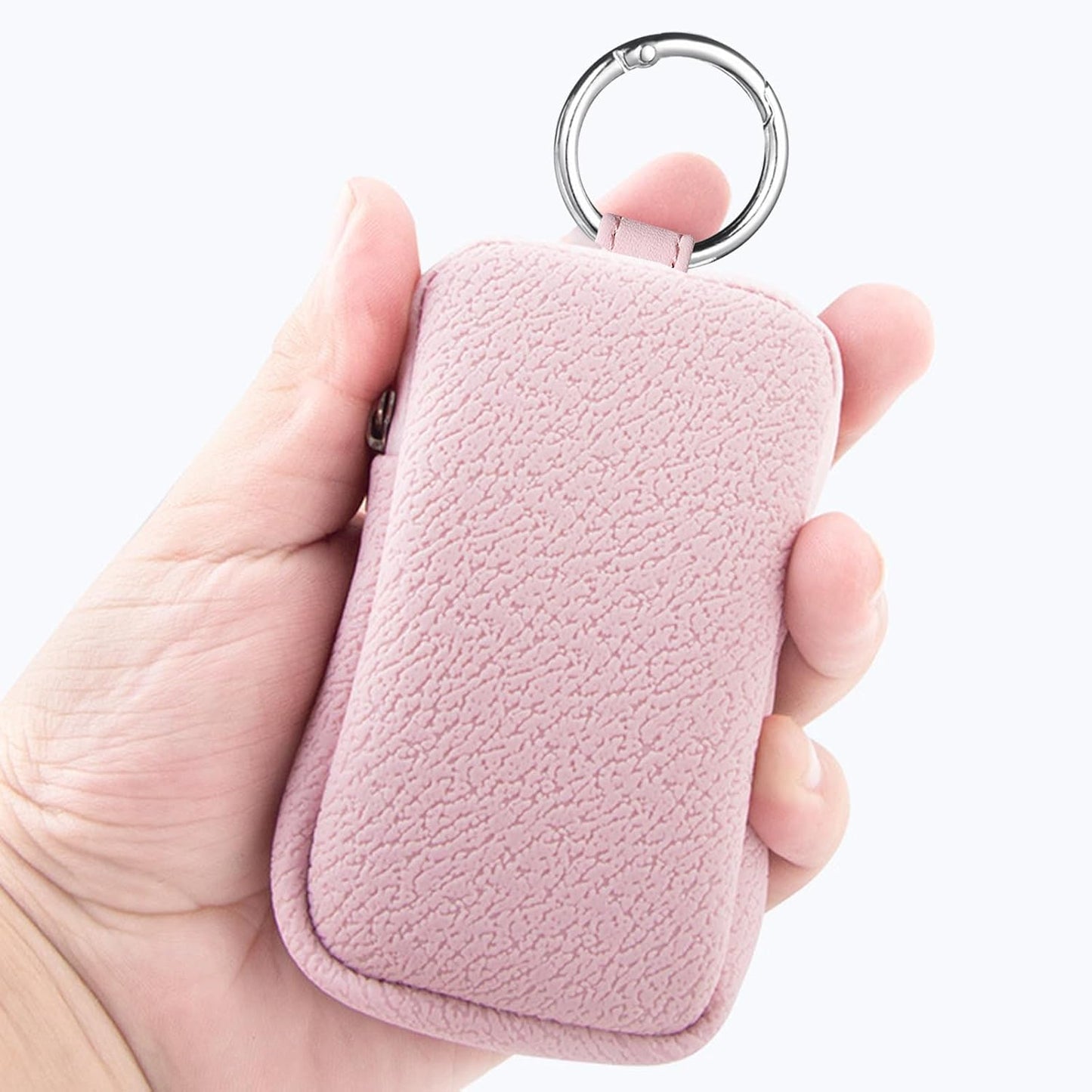 30ml 1FL OZ MUQING Hand Sanitizer Spray Zipper Bag, Silicone Mini Hand Spray Holder with Sliver Snap Hook, Hold
