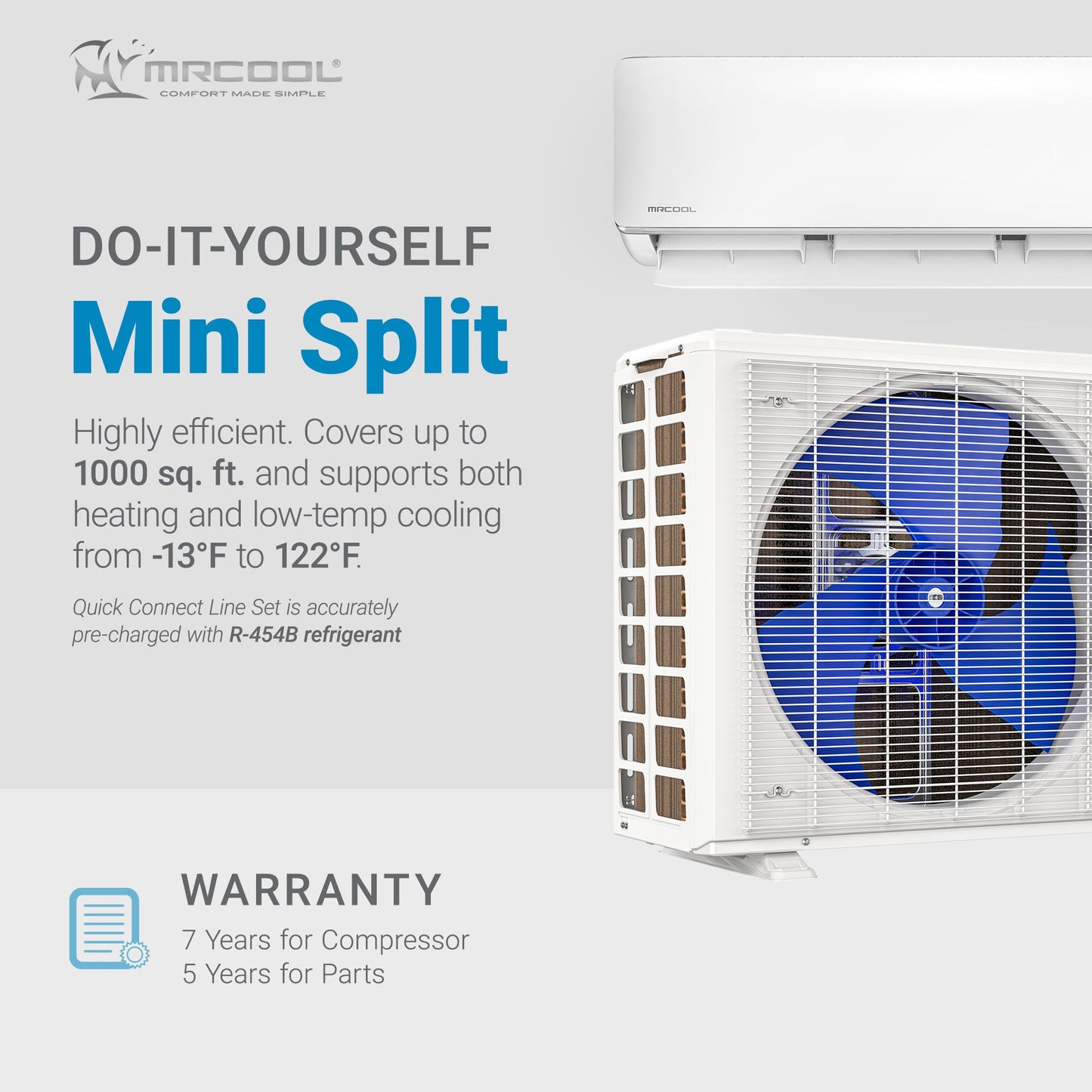 MRCOOL 24000 BTU 230V Ductless Inverter Mini Split Air Conditioner & Heat Pump System, 5th Gen DIY - Wall-Mounted AC Unit w/ Heating and Cooling for Home, Office & Commercial Space