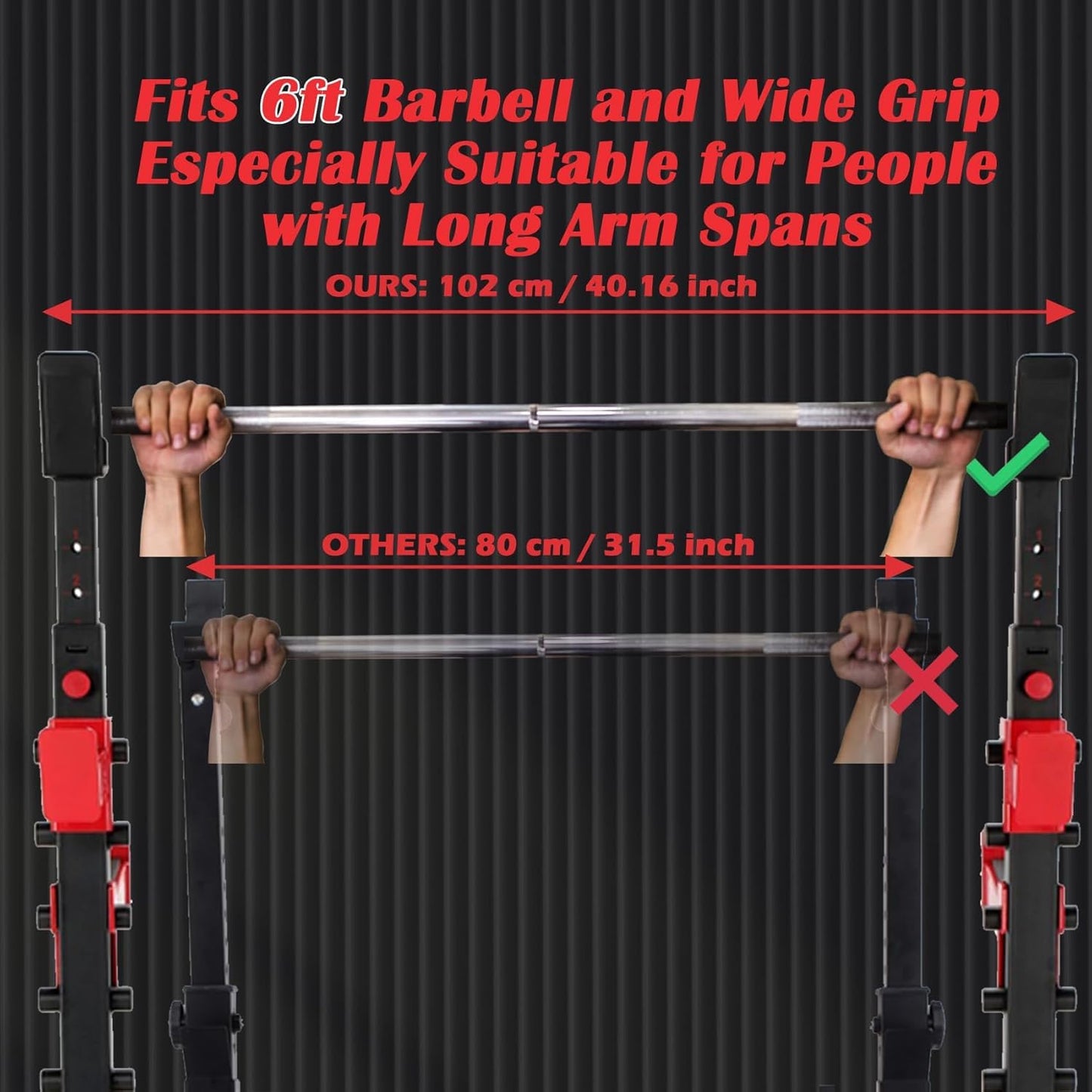 OPPSDECOR 900LBS Pro Weight Bench with Squat Rack | Easy Assembly | Flat Incline Decline Bench Press Set with Leg Developer & Preacher Curl, Heavy Duty Full-Body Home Gym Workout Station