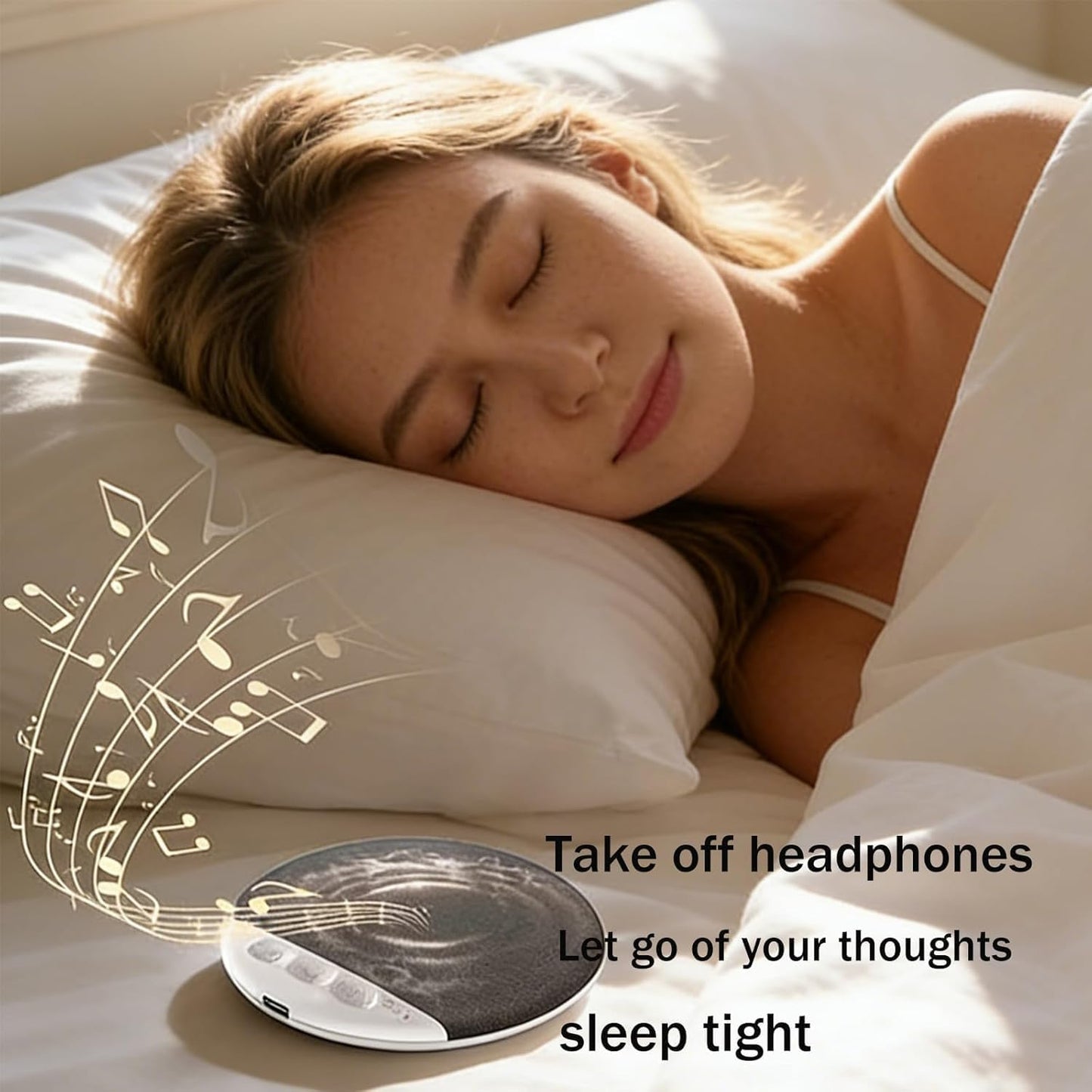 Generic Bluetooth Pillow Speaker for Sleeping, Bluetooth Sleep Pillow Speaker with White Noise Timer Wireless Sleep Aid