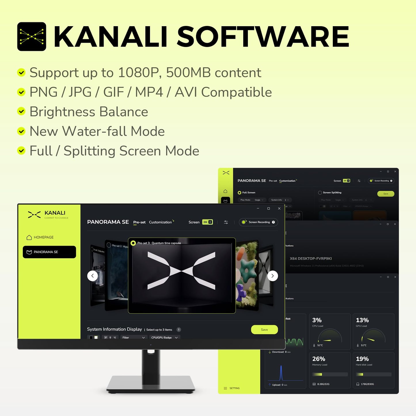 TRYX Panorama SE 360 ARGB 360mm AIO Rotatable 6.67'' AMOLED Curved Screen 3D Anamorphic Effect Customizable AIO Cooler 360mm Asetek Adela Pump 280w TDP ARGB Fan Intel LGA 1851/1700 AMD AM5/AM4