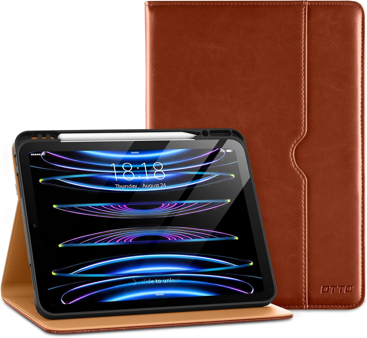 DTTO 12.9 6th 5th 4th 3rd 2022/2021/2020/2018, for iPad Pro / / / Generation Case Premium Leather Folio Stand Cover