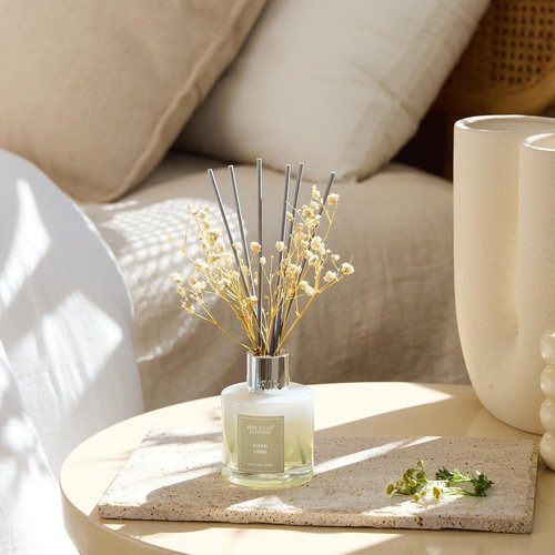 Airkeep Reed Diffuser Set - Clean Linen Home Fragrance with 8 Reed Sticks | 3.38 fl oz (100 ml)