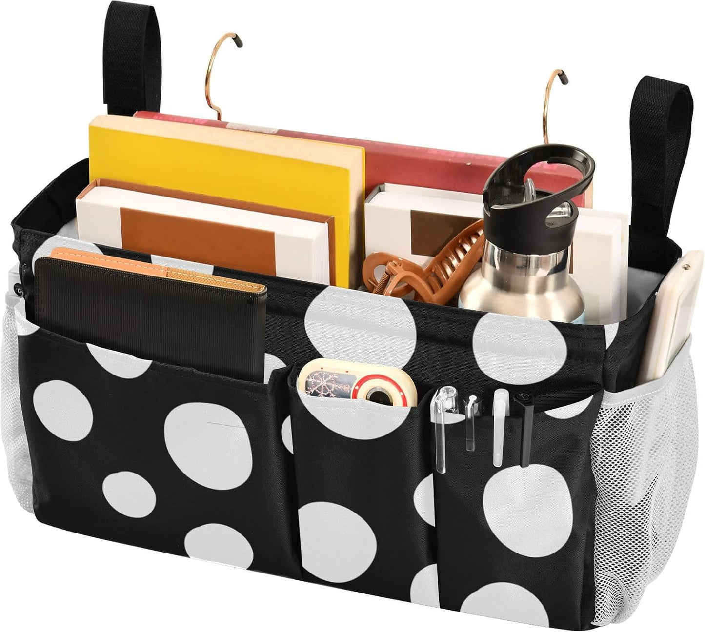 Amooorous Bedside Table Caddy Table Cabinet Storage Organizer for College Dorm Rooms Essentials, Hospital Bed