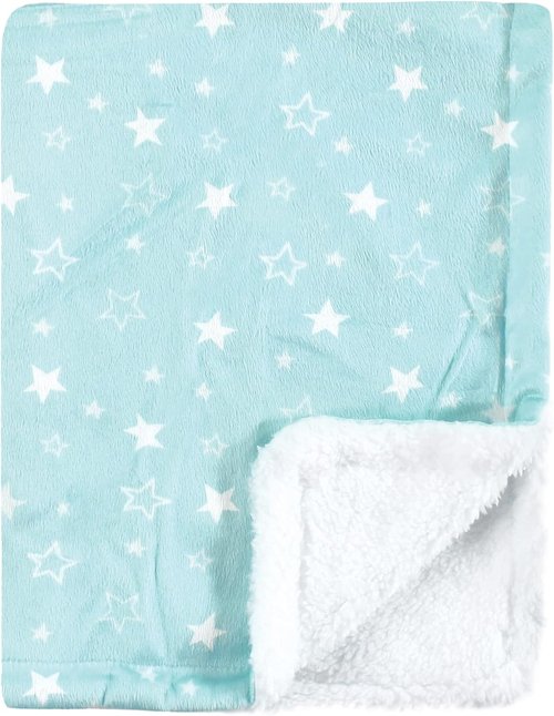 Luvable Friends Baby Plush Blanket - Soft Sherpa Back | Adorable Elephant Design, One Size