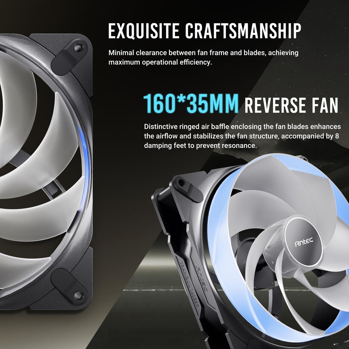 Antec C8 ARGB, 2X TQR 160mm & 1x TQ 140mm ARGB PWM Fans Included,Dual-Chamber Layout, Type-C, 360mm Radiator Support, Seamless TG Front & Side Panels, RTX 40 Compatible, Full-Tower E-ATX PC Case