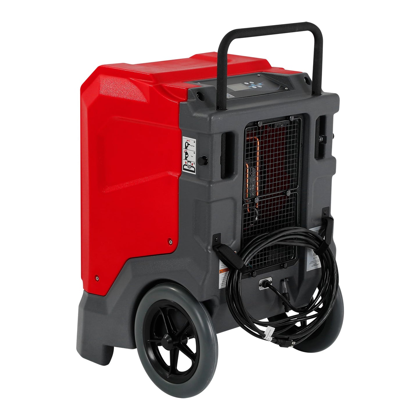 MOUNTO 310 Pints LGR Commercial Dehumidifier with Built-In Pump and Drain Hose – Portable, Heavy-Duty Dehumidifier with Wheels for Basements, Garages, Home, and Job Sites (Red)