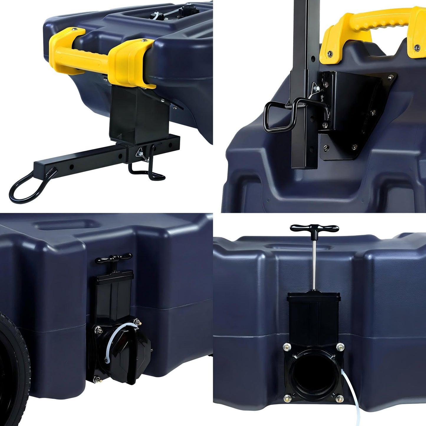 Venustank 39 Gallon RV Portable Waste Tank 2 Wheel Tote Tank