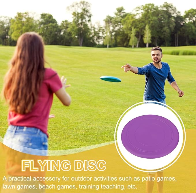 PATIKIL Flying Disc Soft Silicone Colorful Flying Disk Flyer for Outdoor Sports Lawn