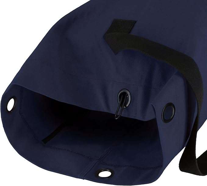 WHITEDUCK G.I Top Load Military Rucksack Style Double Strap Duffel Bag Heavy Duty and Water Resistant- Gym, Sports, Travel, Hiking, Backpacking (21" x 37", Navy)