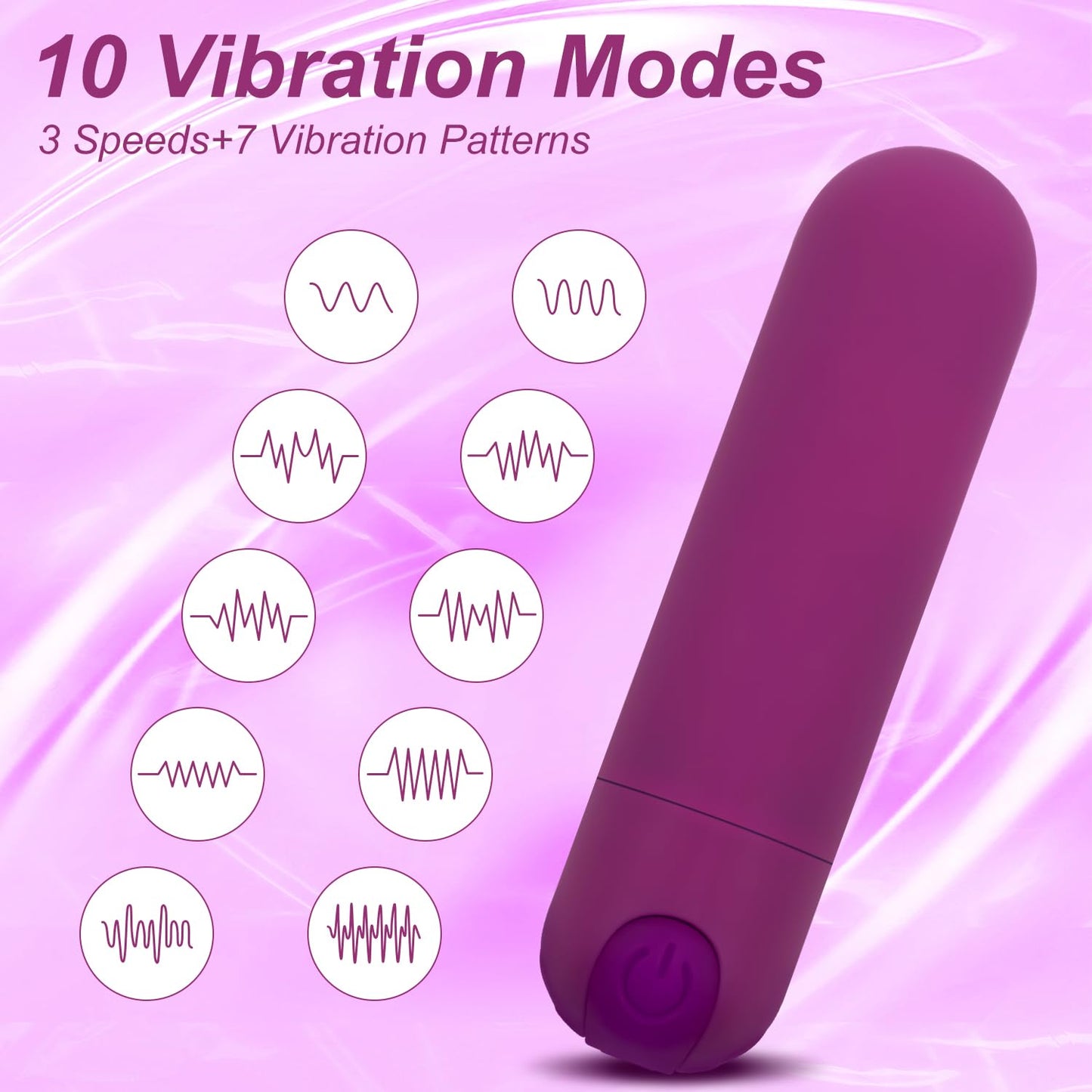 Massage Gun Deep Tissue, Handheld Electric Muscle Massager, High Intensity Percussion Massage Device for Pain Relief with 10 Speed (Purple)