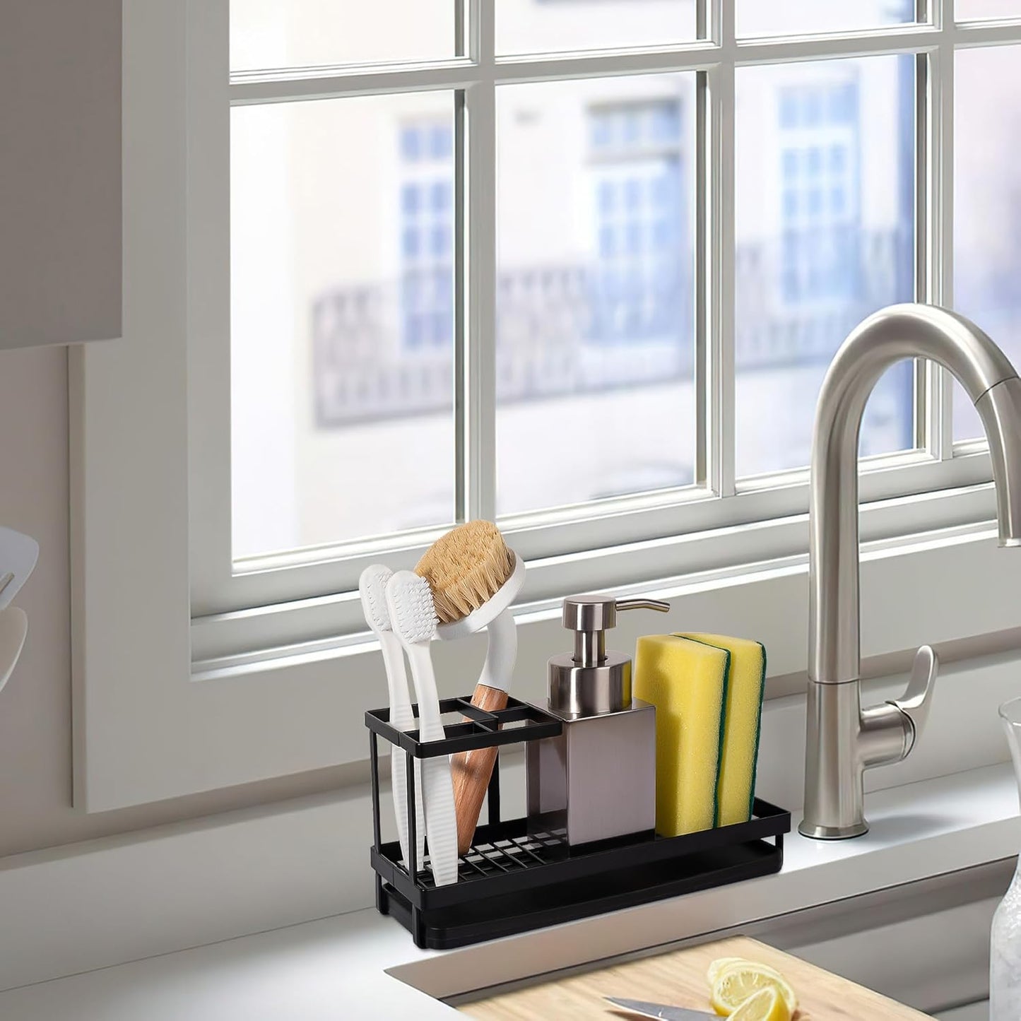 Skiennix Toothbrush Holder - Durable Carbon Steel Organizer for Electric Toothbrushes | Matte Black