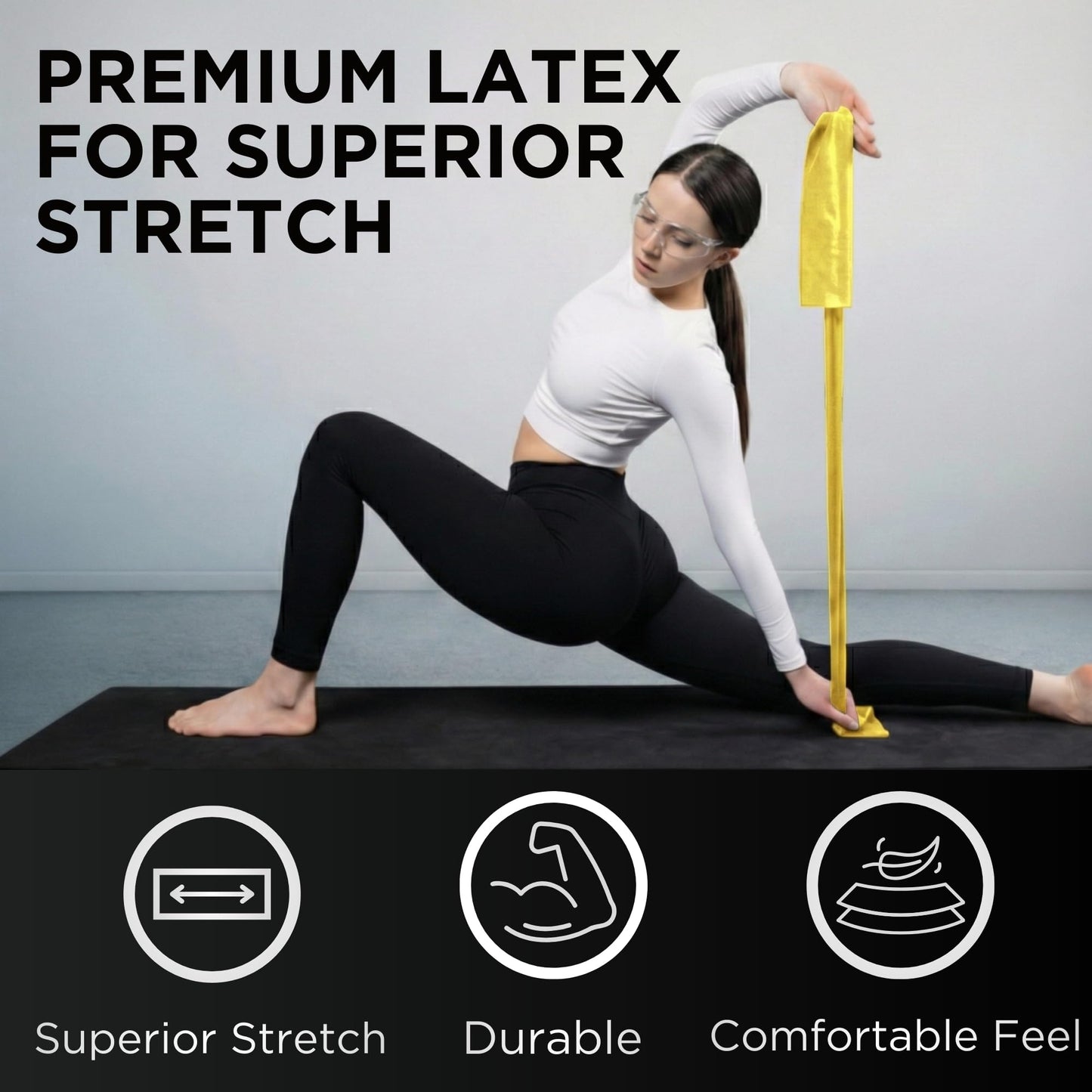 THERABAND Resistance Bands Set, Beginner Kit, Yellow, Red, Green, Latex Elastic Bands for Exercise & Physical Therapy, Strength Training for Upper & Lower Body Fitness