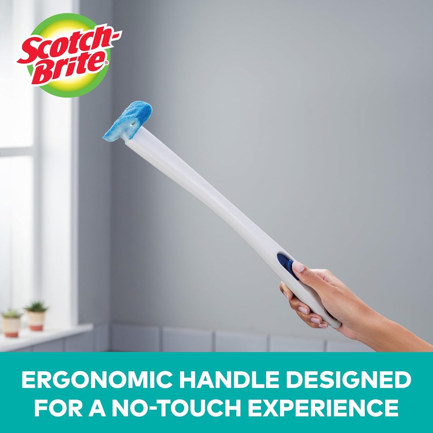 Scotch-Brite Toilet Scrubber Starter Kit - Disposable Refills with Bleach Alternative | Includes 1 Handle & Caddy