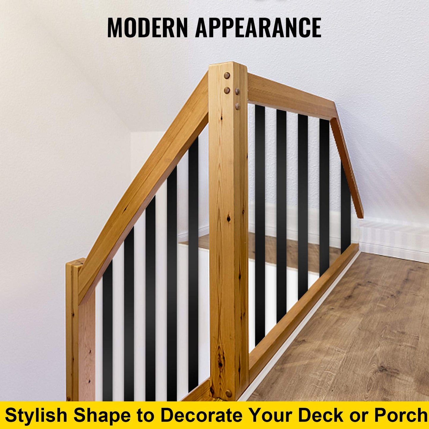 VEVOR Deck Balusters, 29.5"x1" Metal Deck Spindles, 76 Pack Staircase Baluster with Screws, Aluminum Alloy Deck Railing for Wood and Composite Deck, Stylish Baluster for Outdoor Stair Deck Porch