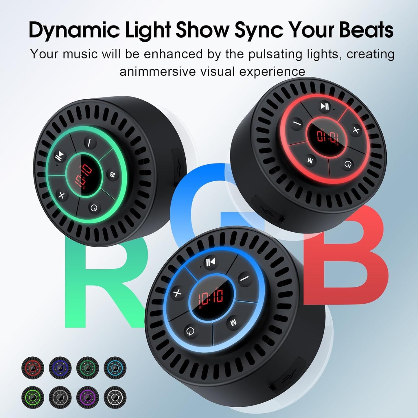ZHINDVIS IPX7 Cup,8H Bluetooth Speaker, Shower Speaker Waterproof, Speakers Bluetooth Wireless with Rich Bass, Portable