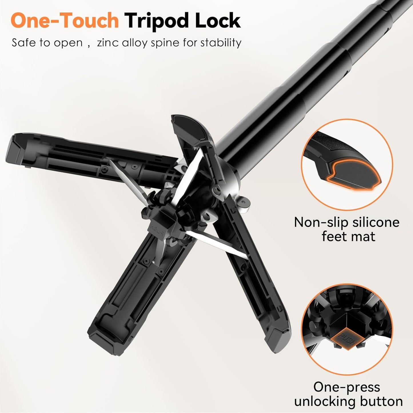 CloudValley 4-in-1 360 Magnetic Mini Selfie Stick Tripod, Pocket Size Phone Tripod with Rotation, Choice Rechargeable