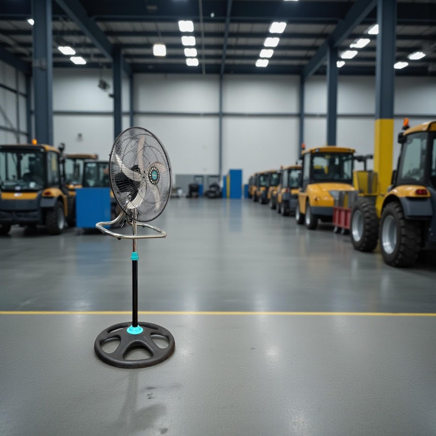 ZNERGY 2 Packs 3850CFM 18inch 2in1 Modern Industrial Floor and Stand Fans Metal Blades 3 Speeds Oscillation Adjustable Heights for Livingroom, Dining Room, Bedroom, Dorms, Garage and Kitchen