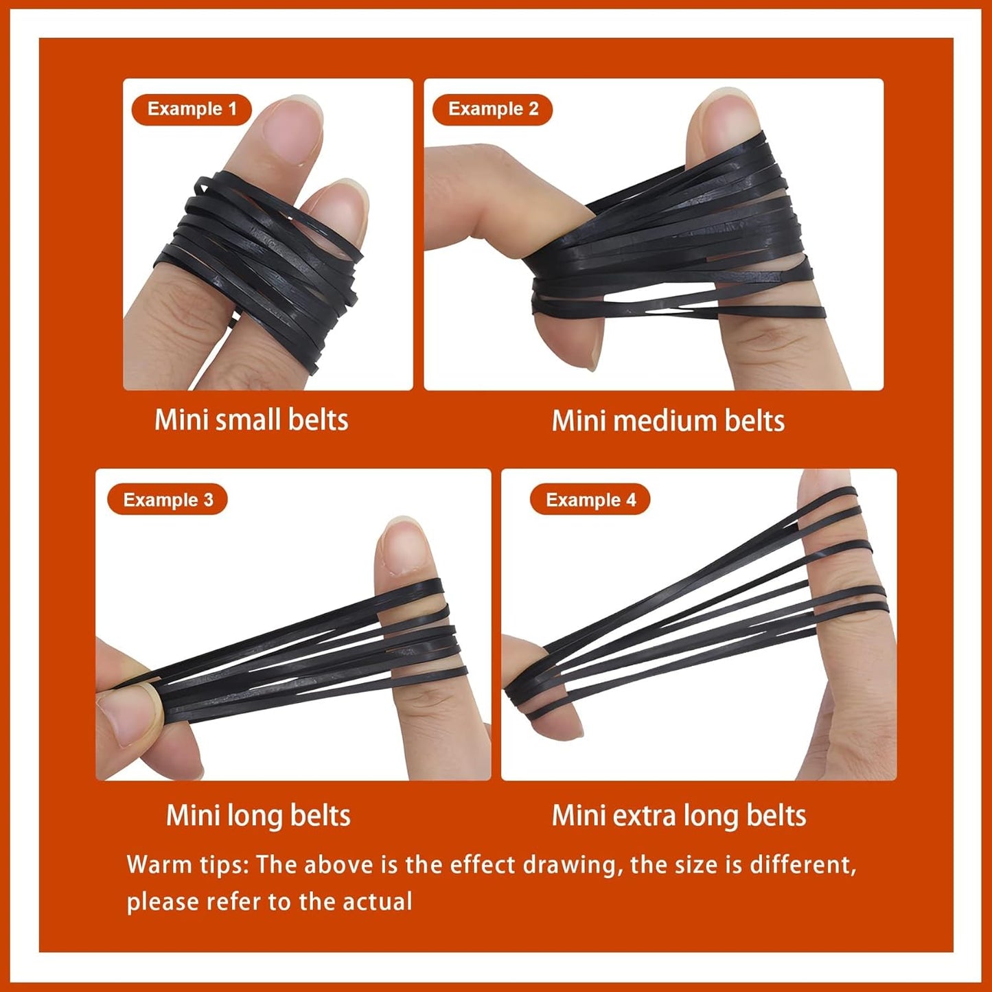 MEFONKOU 40-135mm Cassette 2mm 100 Recorder Rubber Belts Mix Flat Belt for Repair Maintenance Tape Machine DVD CD LD